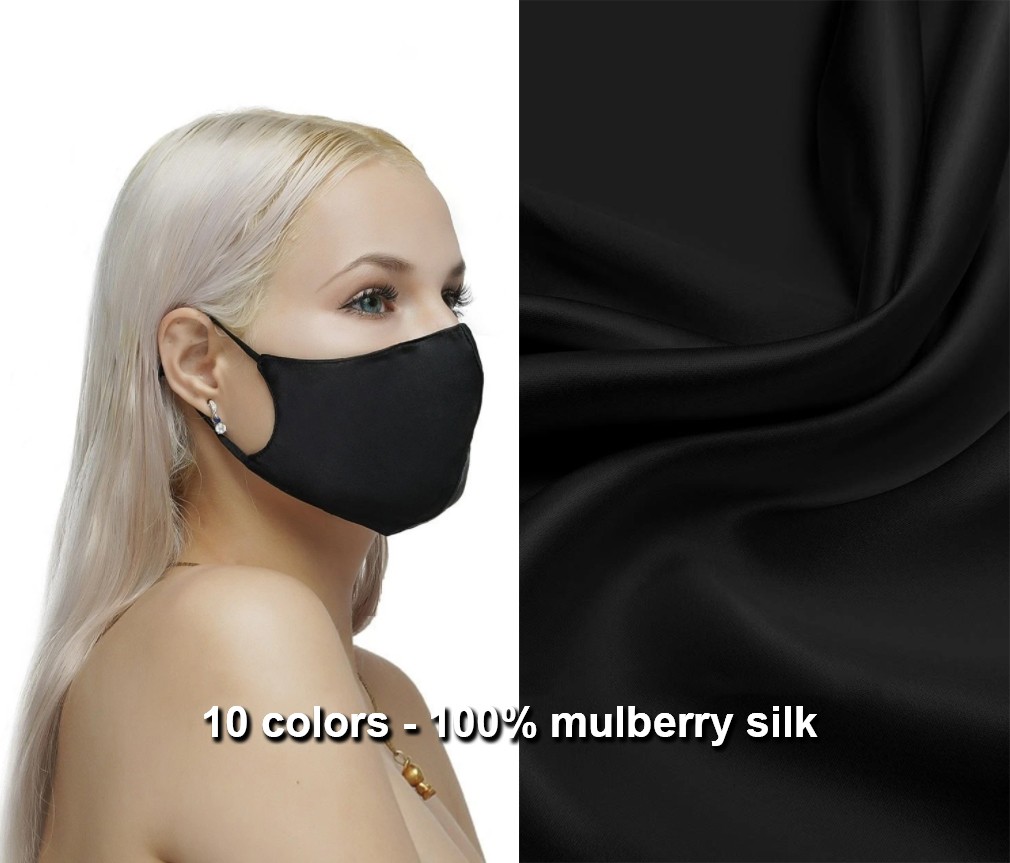 Máscaras de seda de luxo