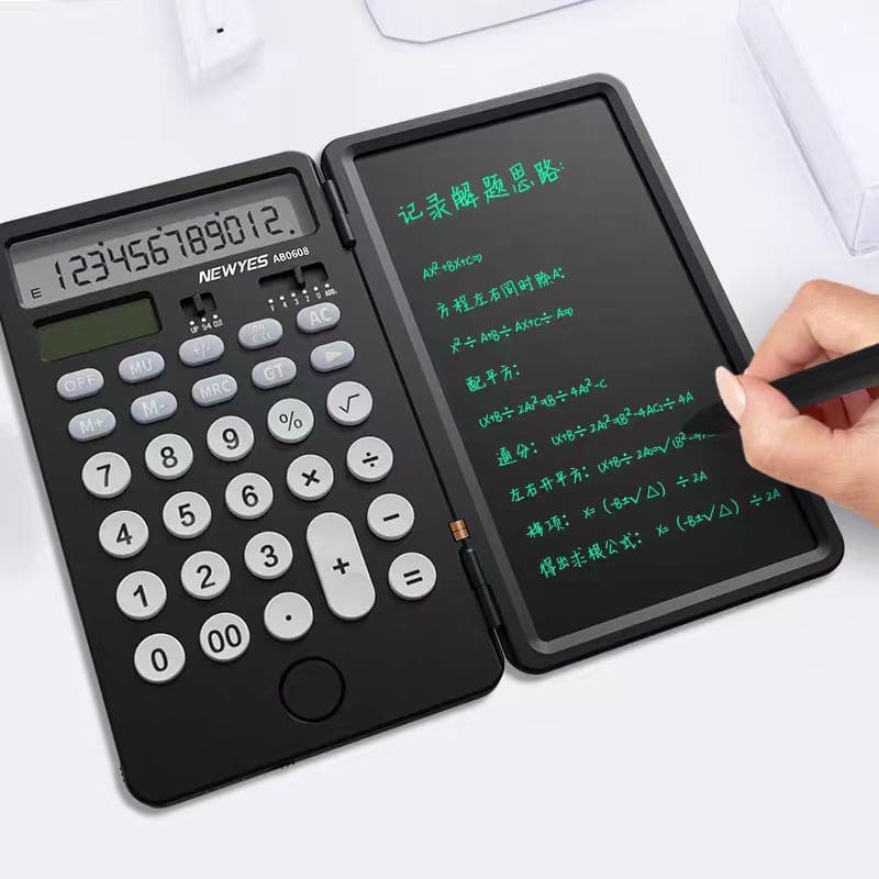 Calculadora com painel LCD como bloco de notas