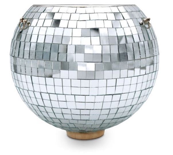 vaso de bola de espelhos - bola de discoteca