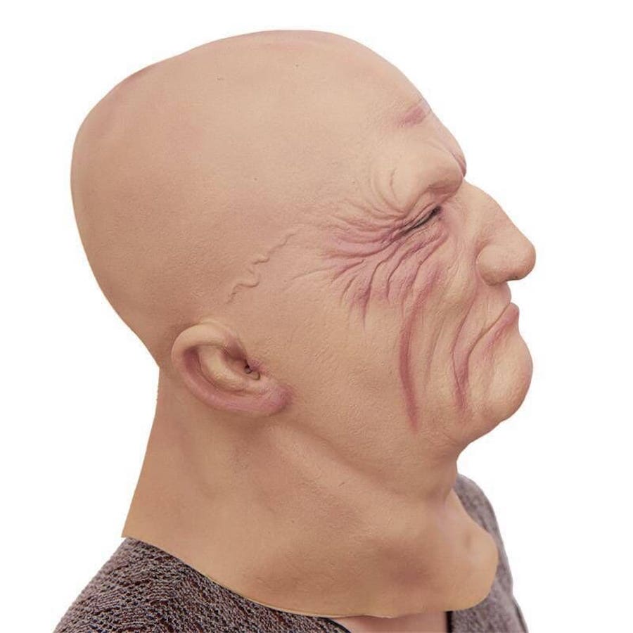 Máscara de Halloween de silicone para homem careca