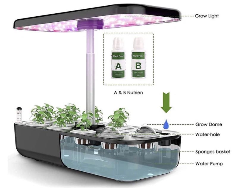 Lâmpada LED GROW (hidroponia) para cultivo de plantas - Kit com 12 cápsulas