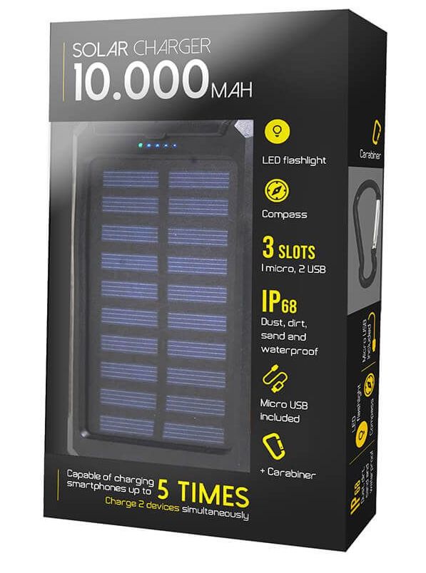 carregador solar portátil 10000 mah para celular