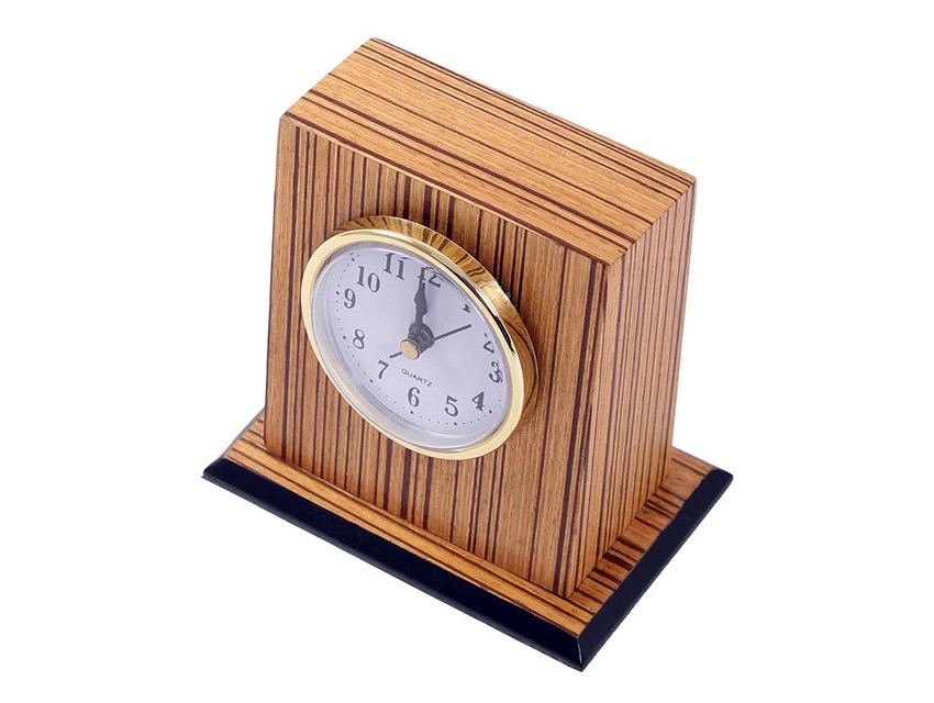 conjunto de relógio de escritório presente de madeira para o chefe