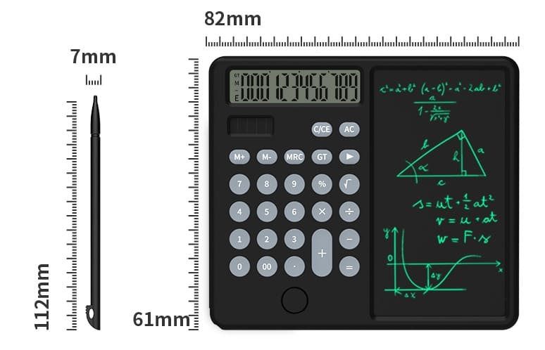 bloco de notas com calculadora