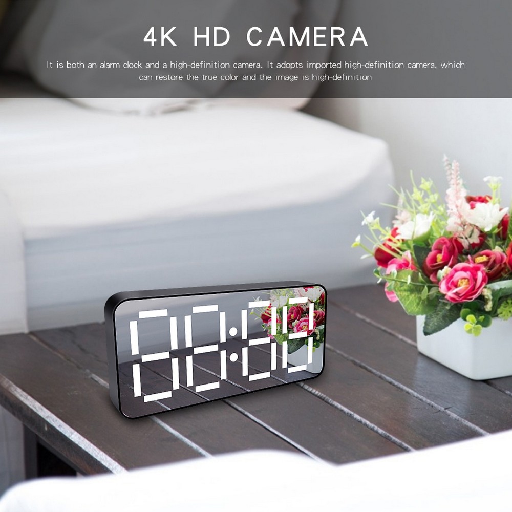 Despertador com câmera escondida 4K