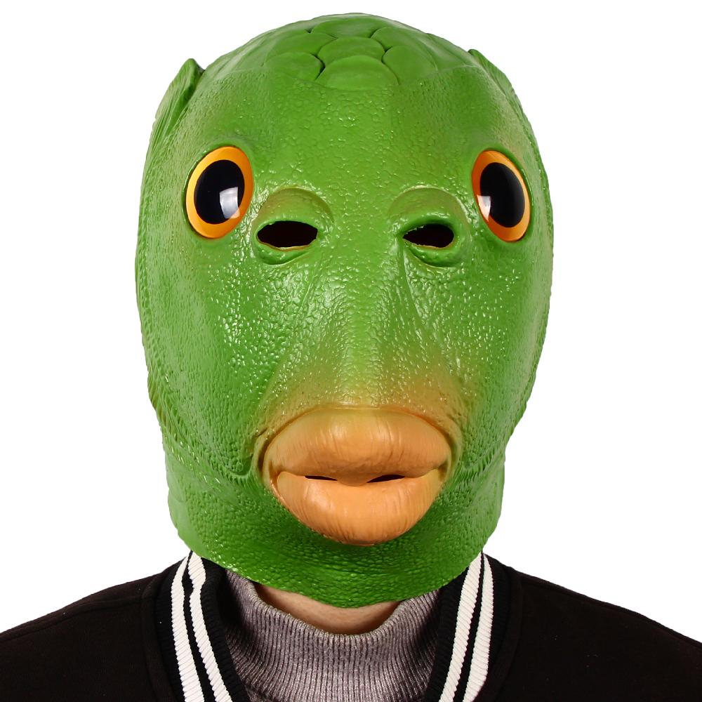 máscara facial de silicone de peixe para cabeça