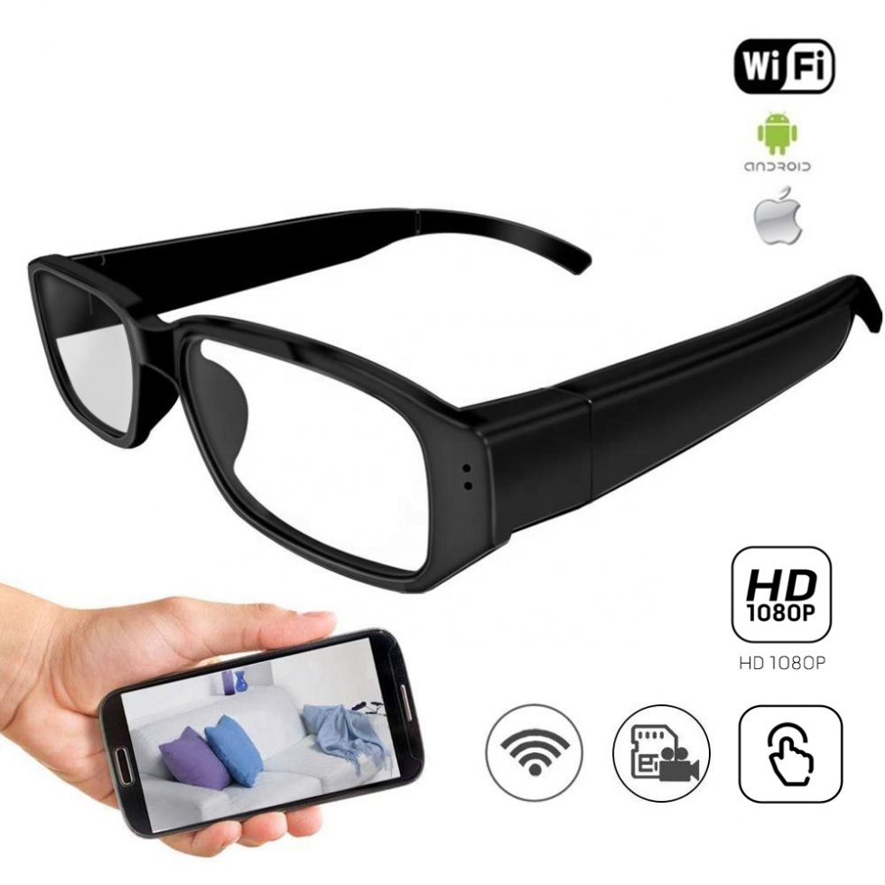 óculos com câmera - câmera espiã em óculos com wifi