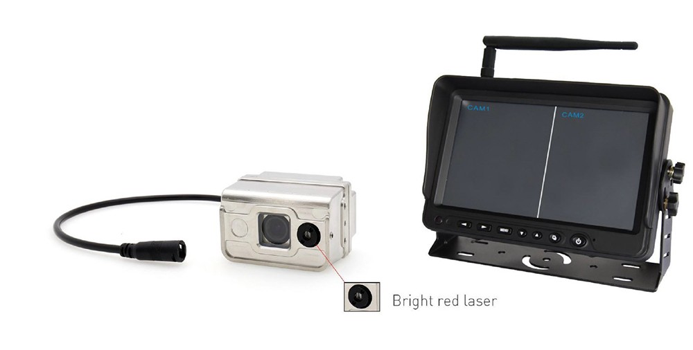 conjunto de câmera de segurança para empilhadeira com laser