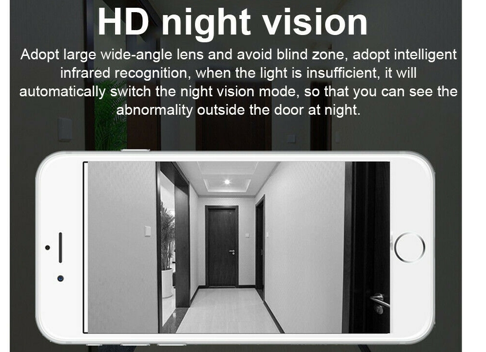 Campainha de vídeo de visão noturna IR sem fio