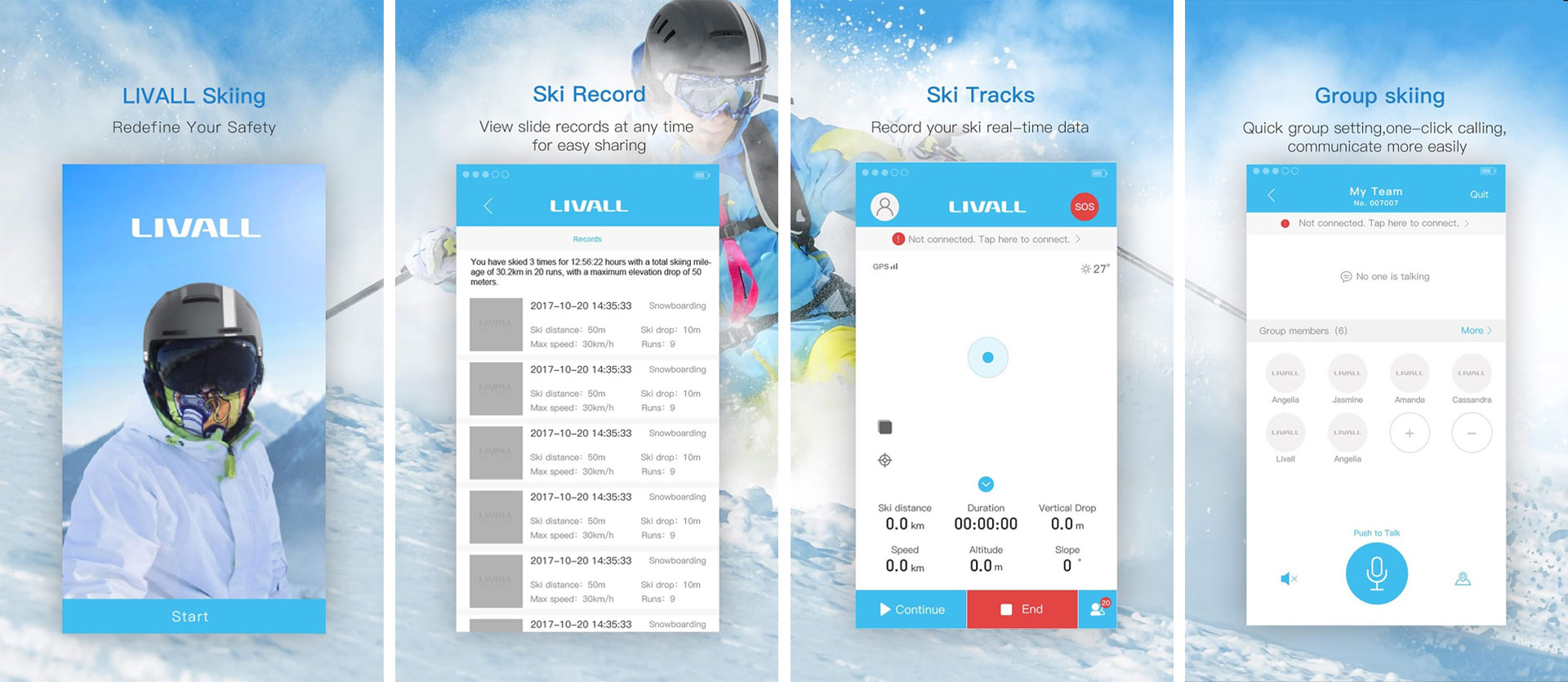 aplicativo de esqui livall