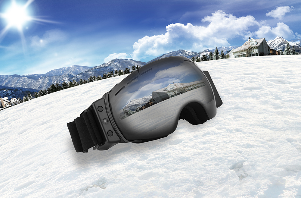 óculos de esqui com câmera e bluetooth