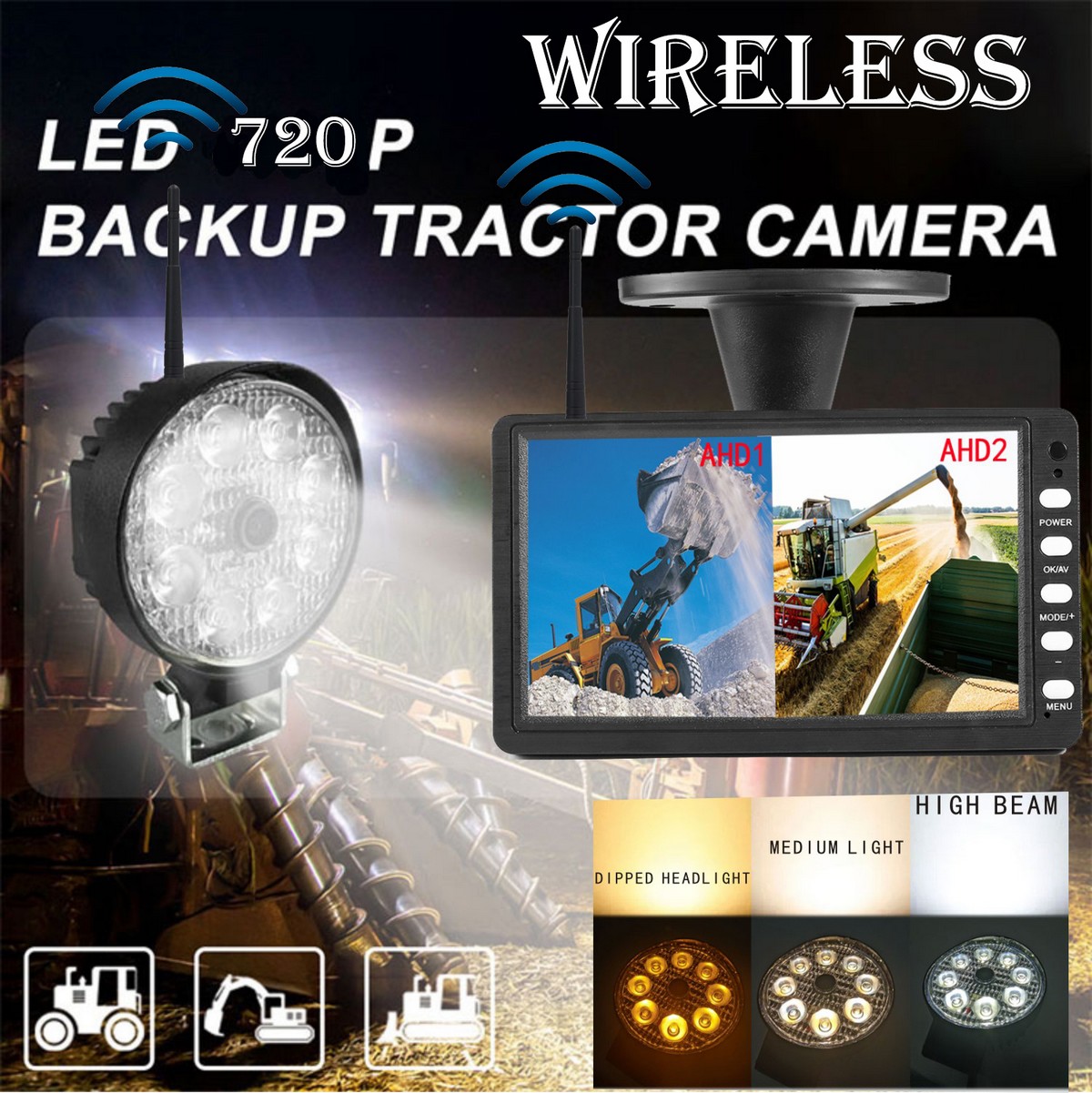 Conjunto de backup - Câmera Wi-Fi com poderosa luz LED branca e muitas funções