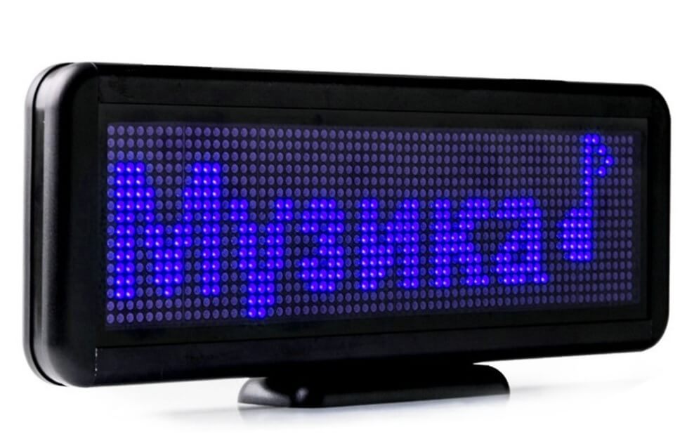 Painel de LED de negócios azul