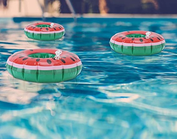 Porta-copos de piscina de melancia